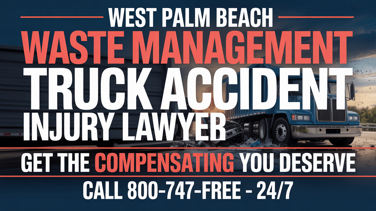Abogado de lesiones por accidente de camión de gestión de residuos en West Palm Beach