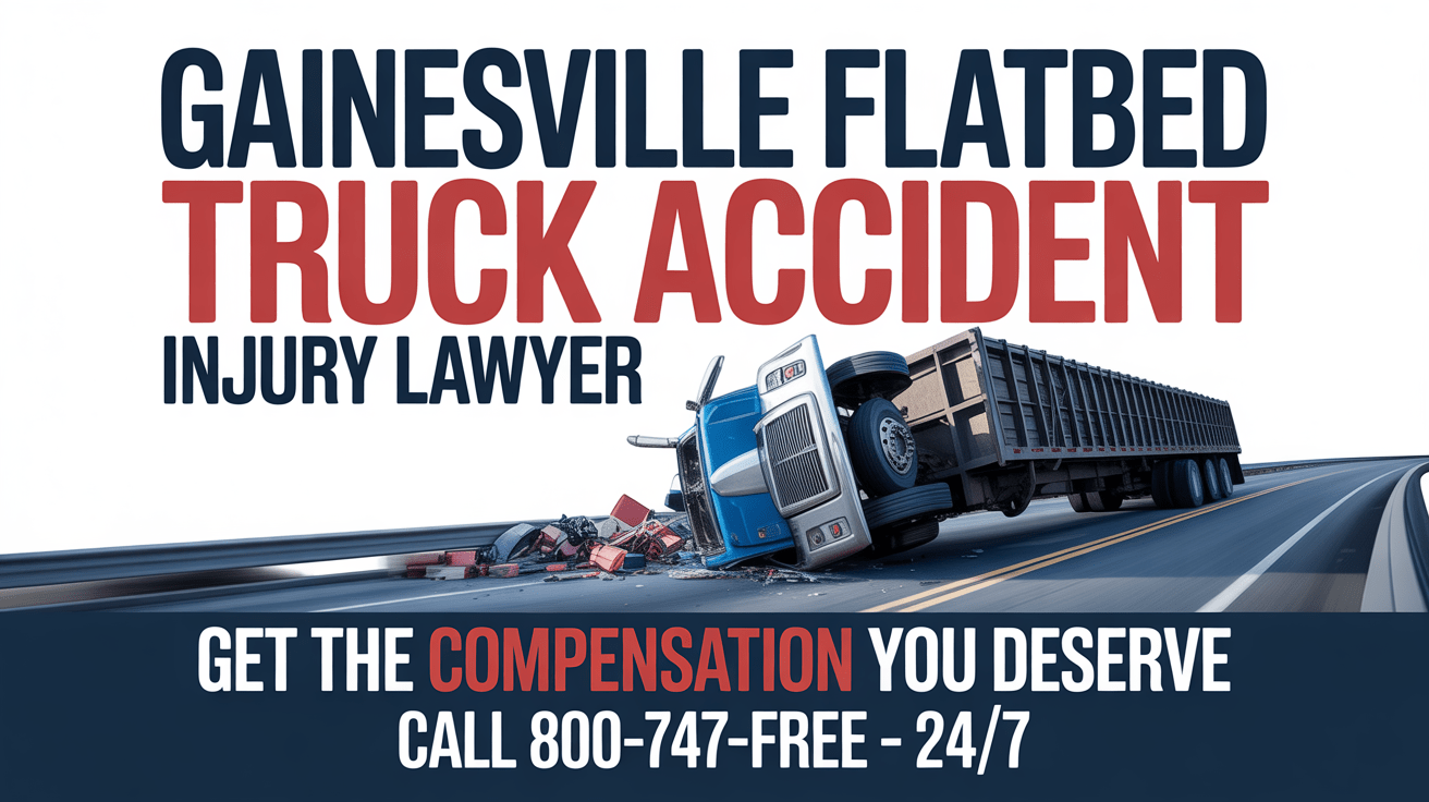 Abogado de lesiones por accidente de camión de plataforma en Gainesville