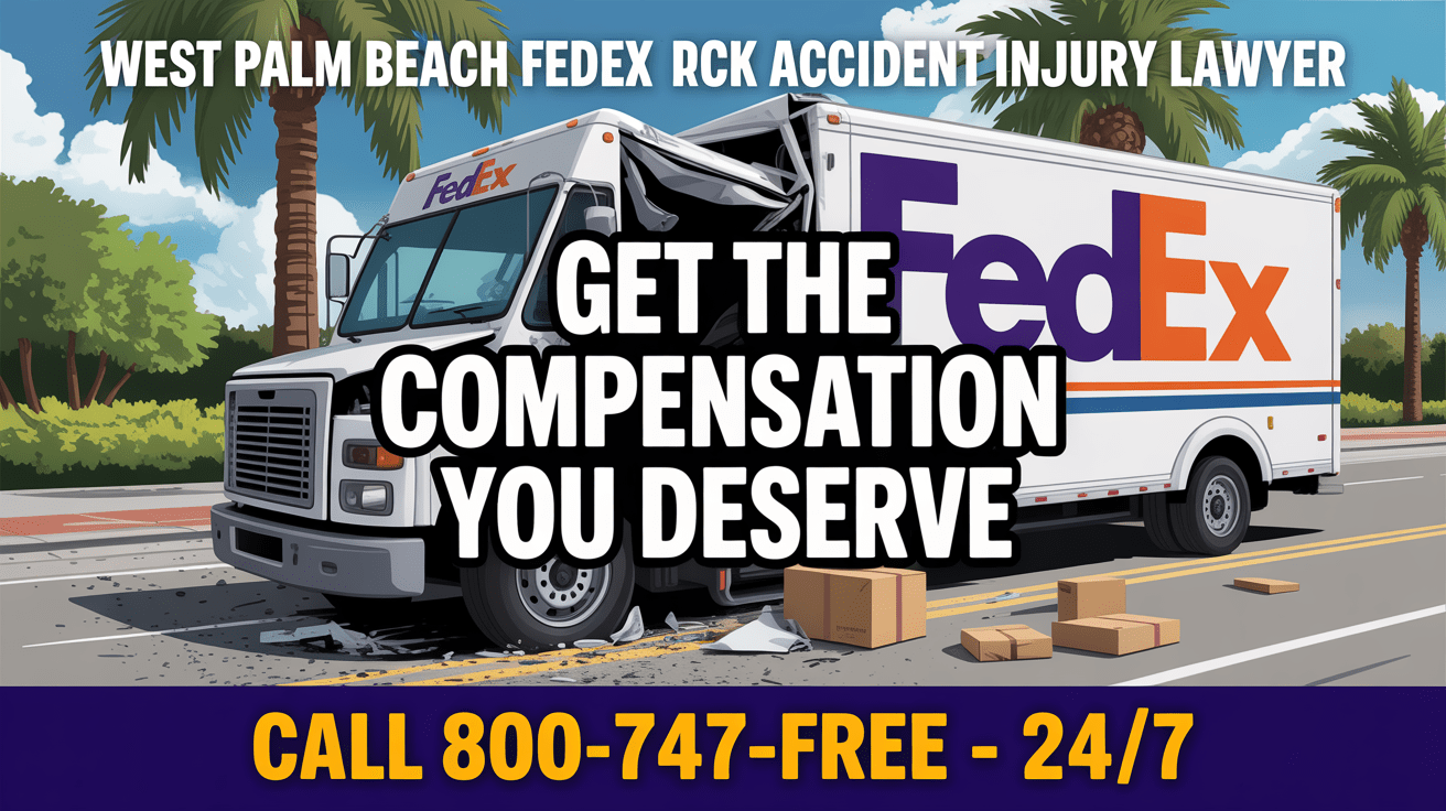 Abogado de lesiones por accidente de camión de FedEx en West Palm Beach