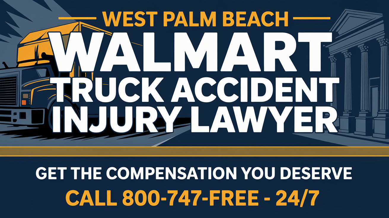 Abogado de lesiones por accidente de camión de Walmart en West Palm Beach