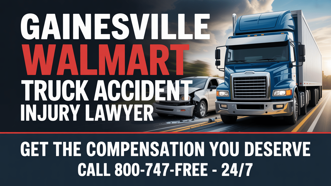 Abogado de lesiones por accidente de camión de Walmart en Gainesville