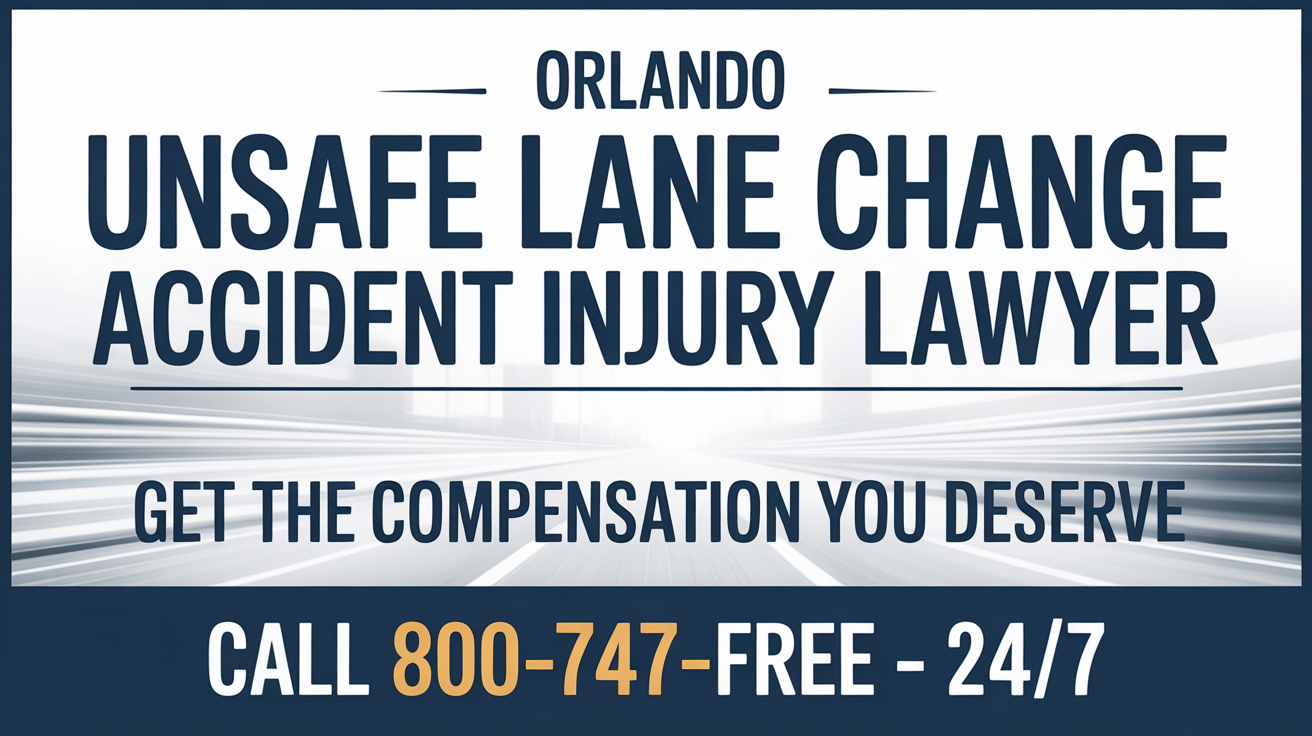 Abogado de lesiones por accidente de cambio de carril inseguro en Orlando