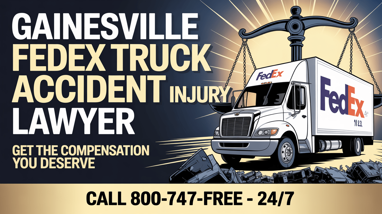Abogado de lesiones por accidente de camión de FedEx en Gainesville