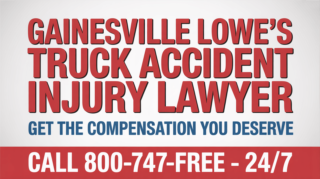 Abogado de lesiones por accidente de camión de Gainesville Lowe's