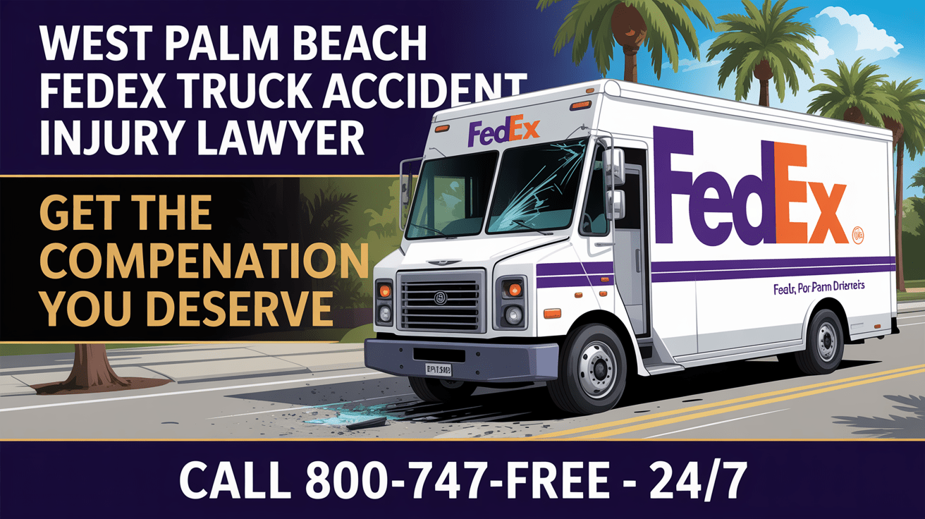Abogado de lesiones por accidente de camión de FedEx en West Palm Beach