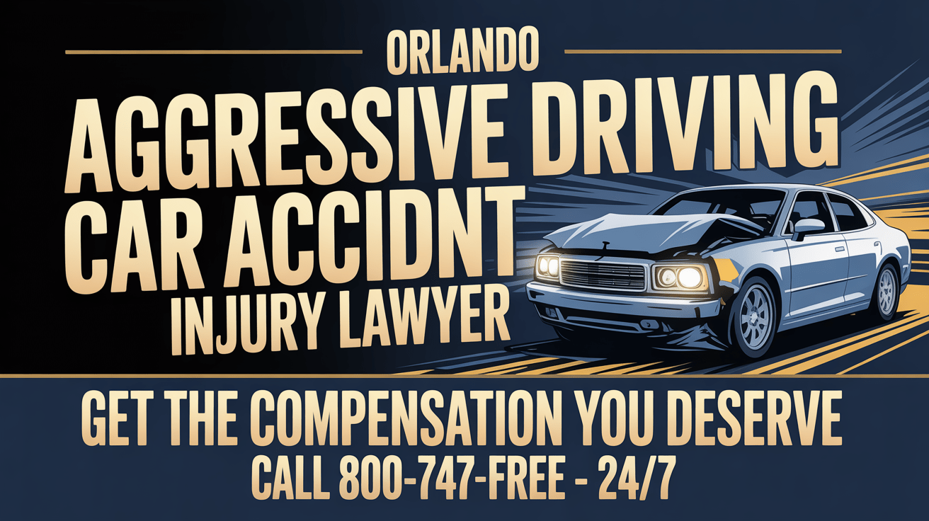 Abogado de lesiones por accidente de coche debido a conducción agresiva en Orlando