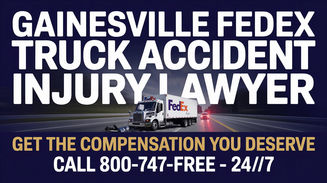 Abogado de lesiones por accidente de camión de FedEx en Gainesville