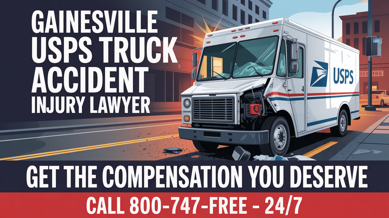 Abogado de lesiones por accidente de camión de USPS en Gainesville
