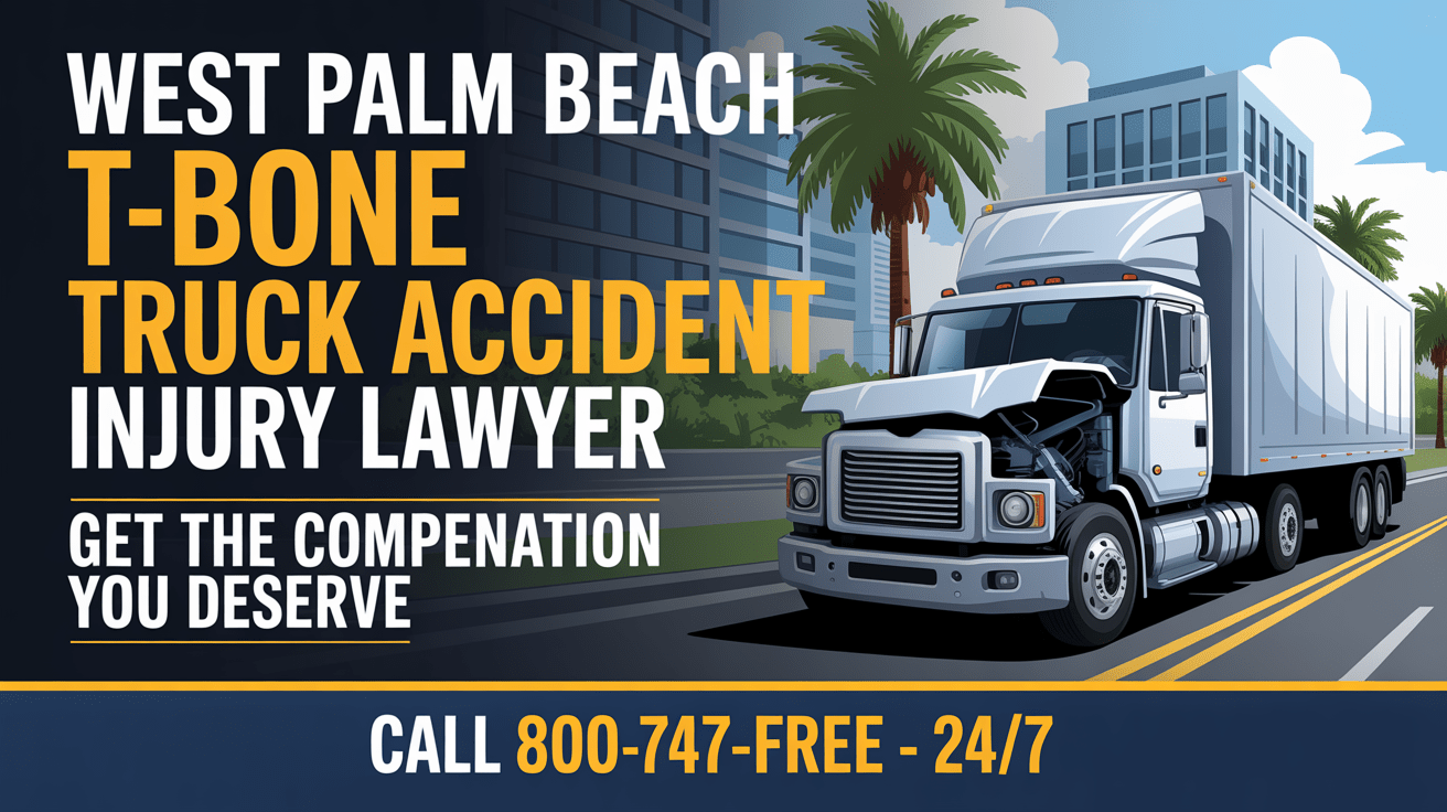 Abogado de lesiones por accidente de camión T-Bone en West Palm Beach
