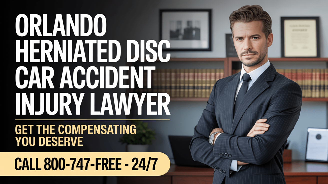 Abogado de lesiones por accidente de coche con disco herniado en Orlando