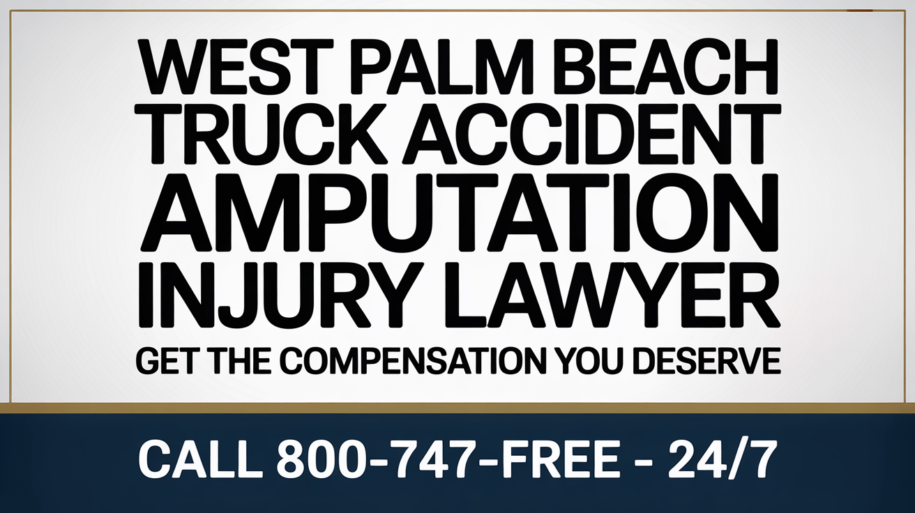 Abogado de Lesiones por Amputación en Accidente de Camión en West Palm Beach
