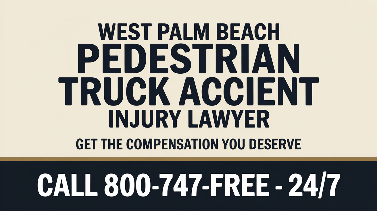 Abogado de lesiones por accidente de camión de peatones en West Palm Beach