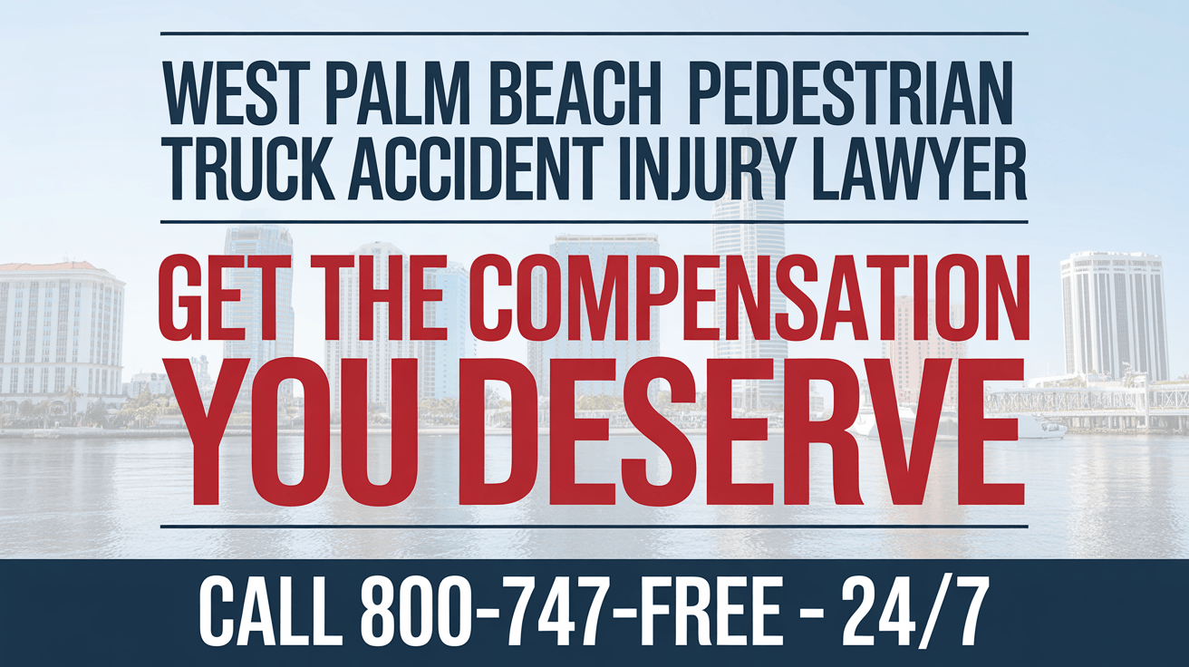 Abogado de lesiones por accidente de camión peatonal en West Palm Beach