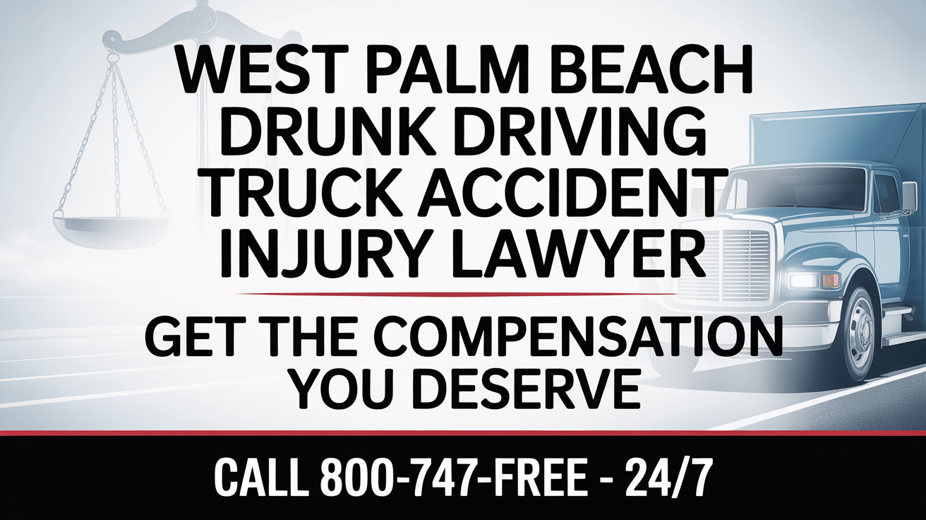 Abogado de lesiones por accidente de camión de conducción ebria en West Palm Beach
