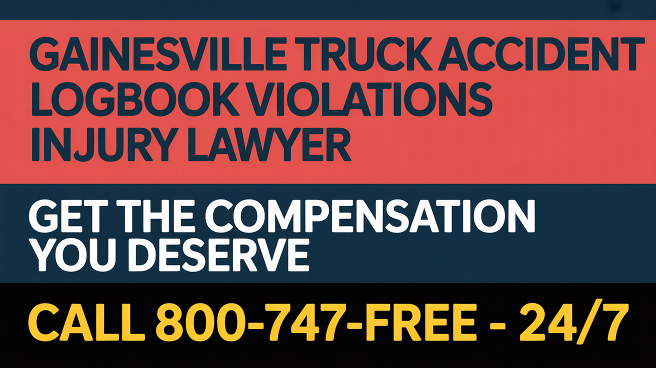 Abogado de lesiones por violaciones del libro de registro de accidentes de camiones en Gainesville