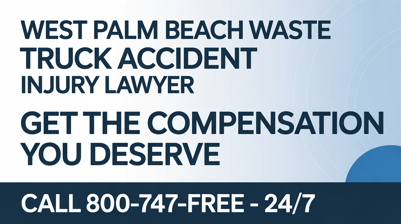 Abogado de lesiones por accidente de camión de gestión de residuos en West Palm Beach