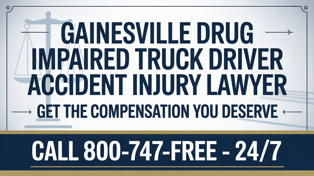 Abogado de lesiones por accidente de camión con conductor bajo la influencia de drogas en Gainesville