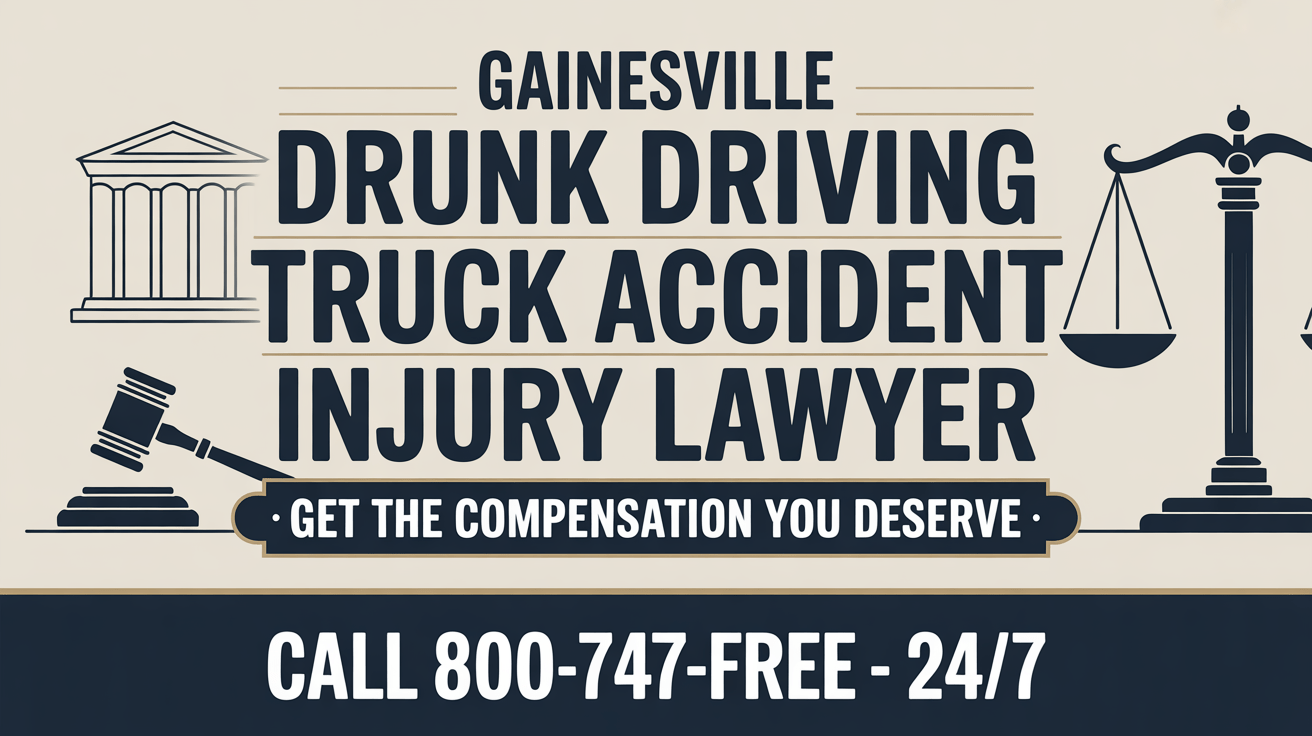 Abogado de lesiones por accidente de camión por conducción ebria en Gainesville