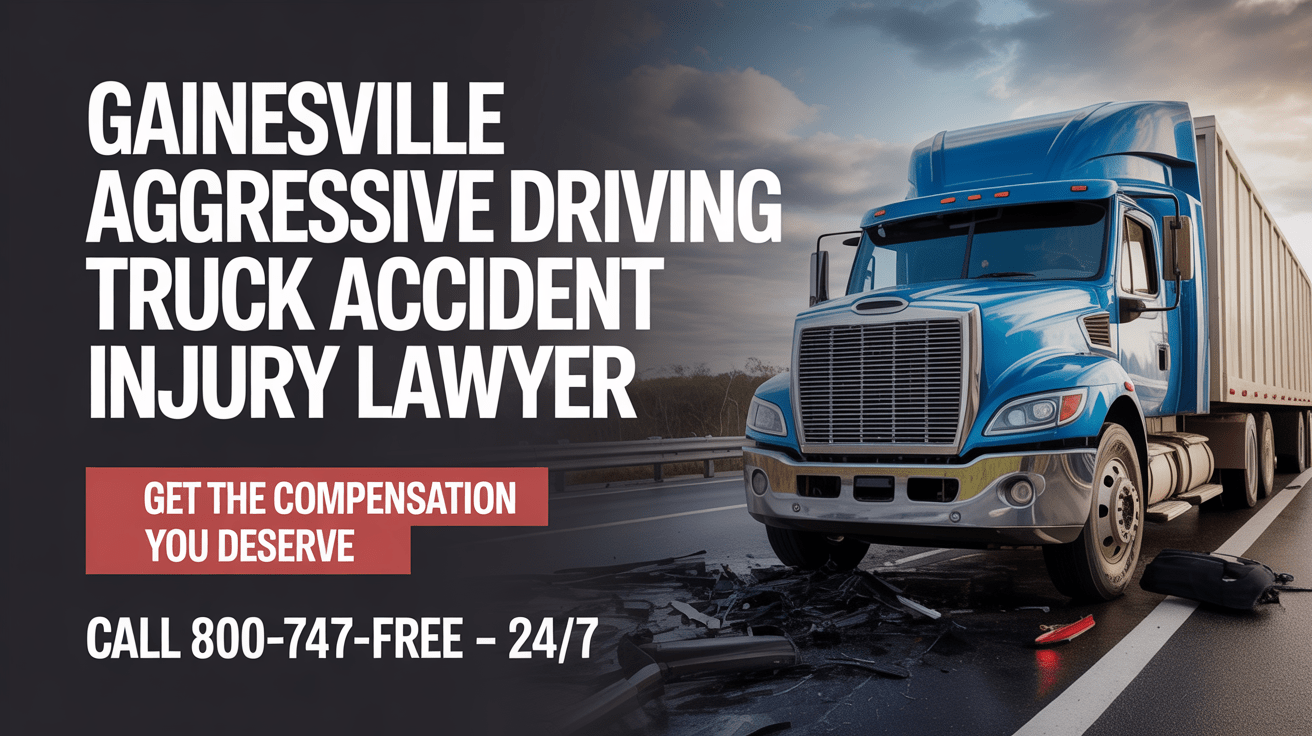 Abogado de lesiones por accidente de camión de conducción agresiva en Gainesville