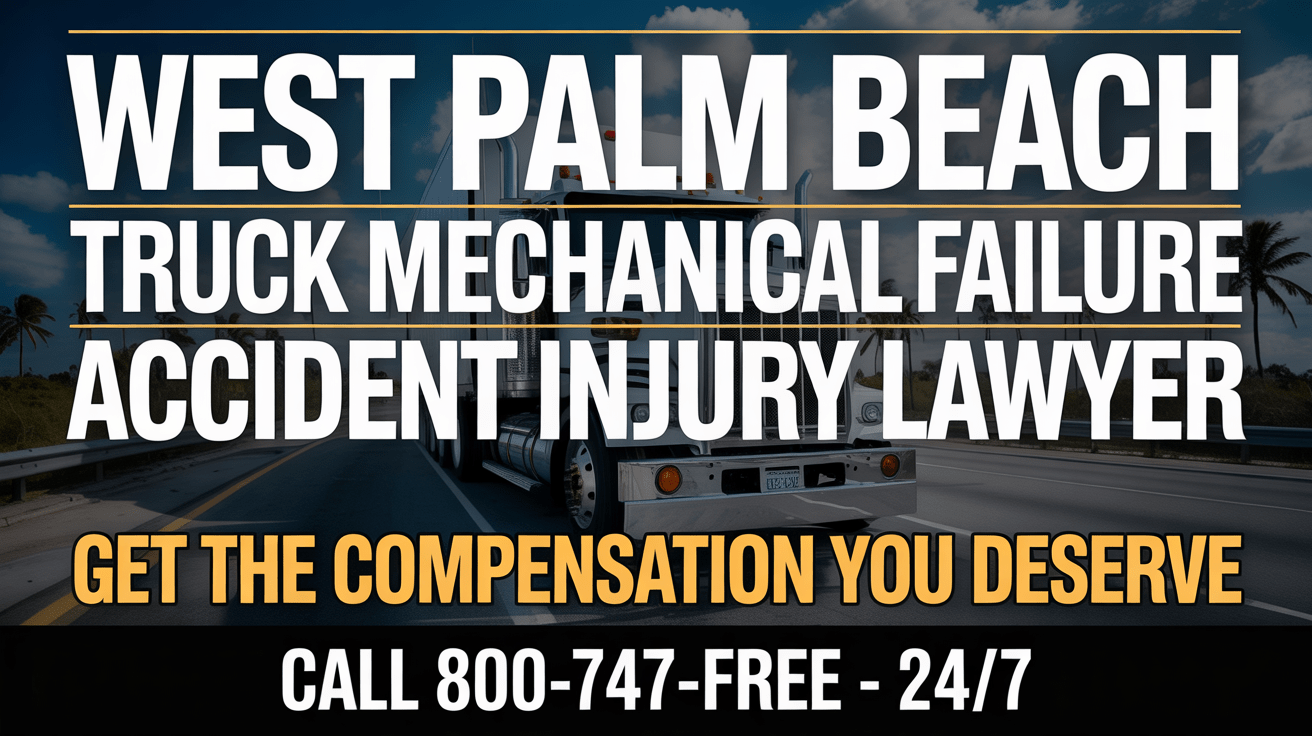 Abogado de lesiones por accidente de fallo mecánico de camión en West Palm Beach