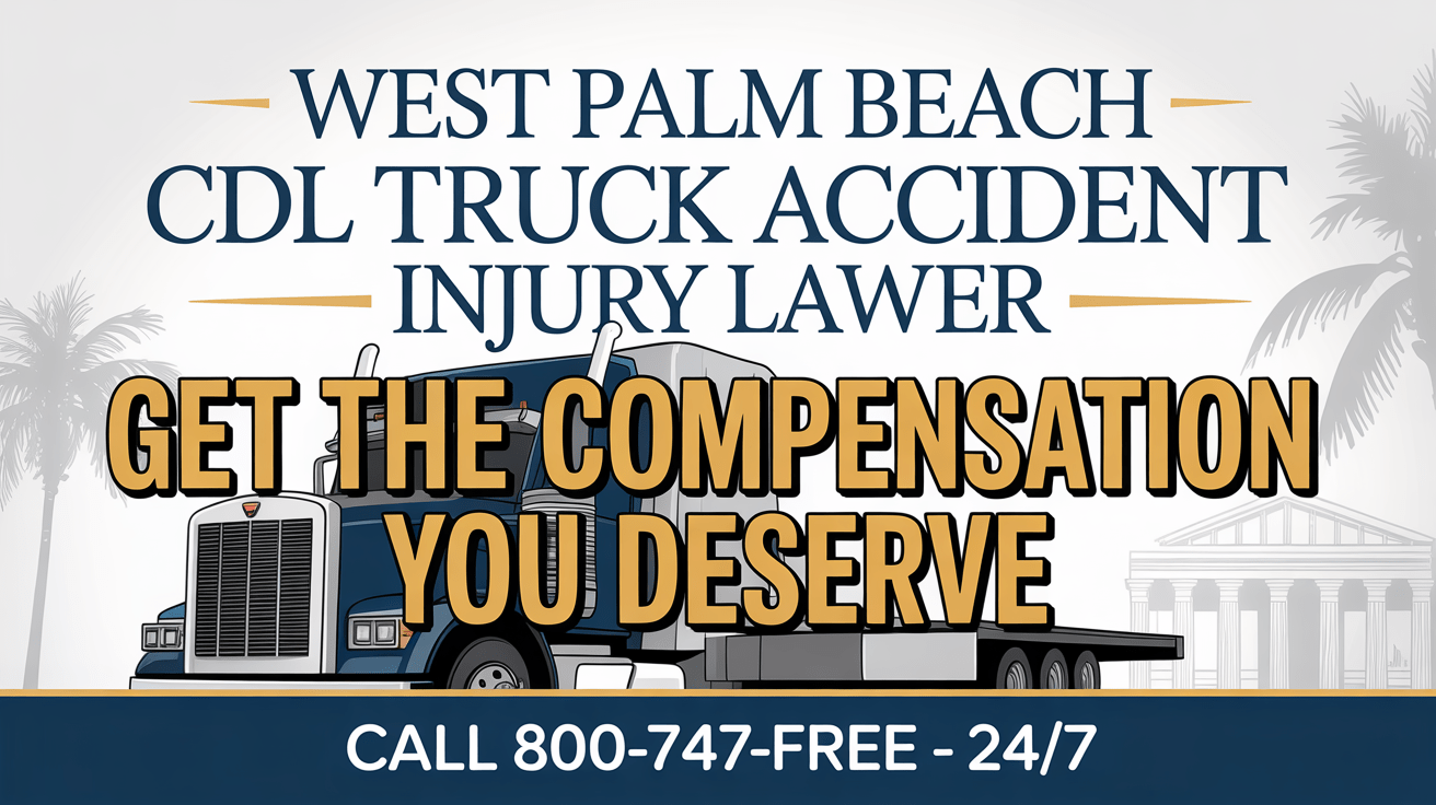 Abogado de lesiones por accidente de camión CDL en West Palm Beach