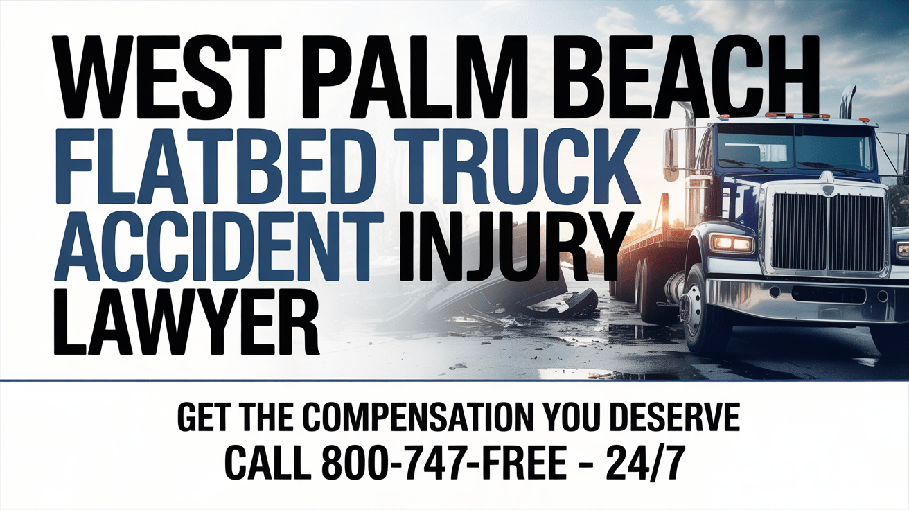 Abogado de lesiones por accidente de camión de plataforma en West Palm Beach
