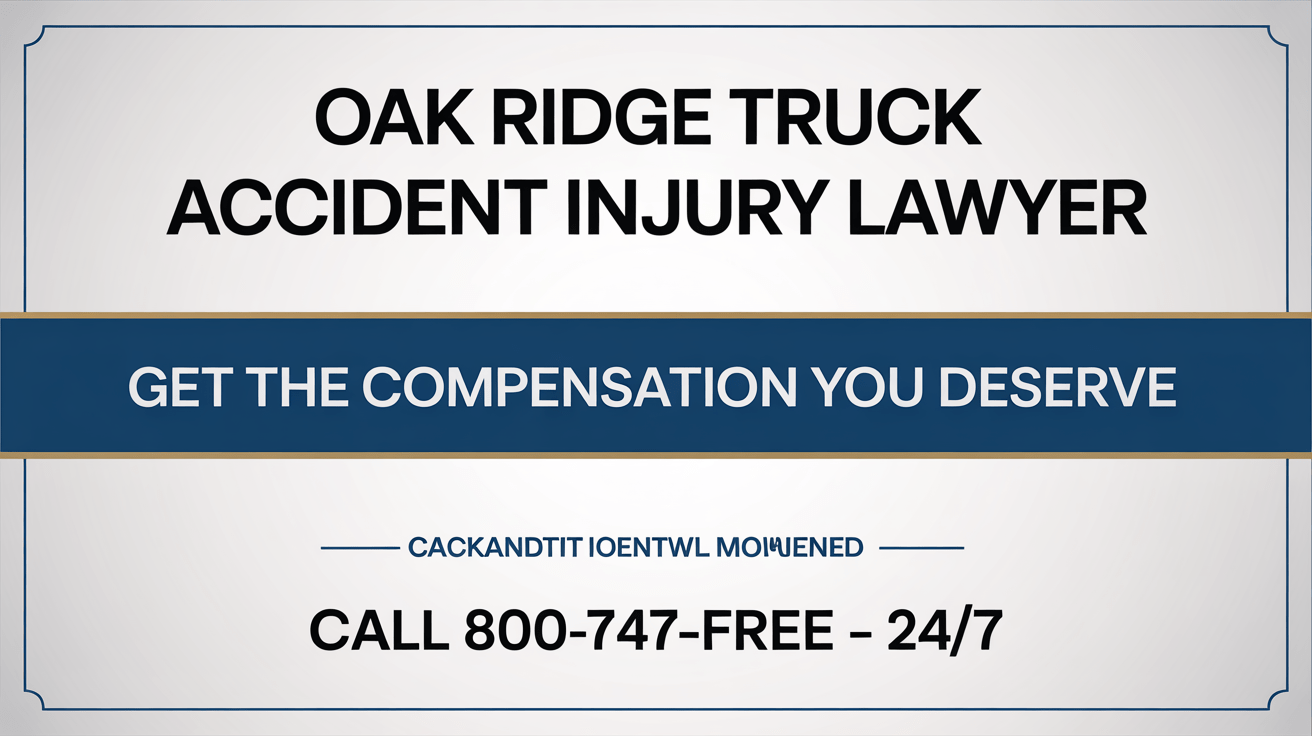 Oak Ridge Truck Accident Injury Lawyer