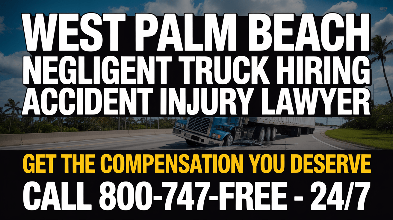 Abogado de lesiones por accidente de contratación negligente de camiones en West Palm Beach