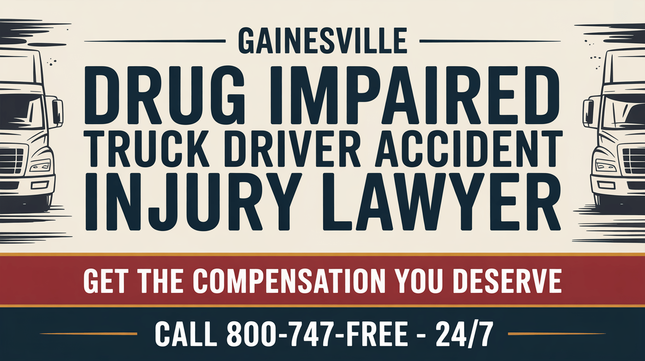 Abogado de lesiones por accidente de camión con conductor bajo el efecto de drogas en Gainesville
