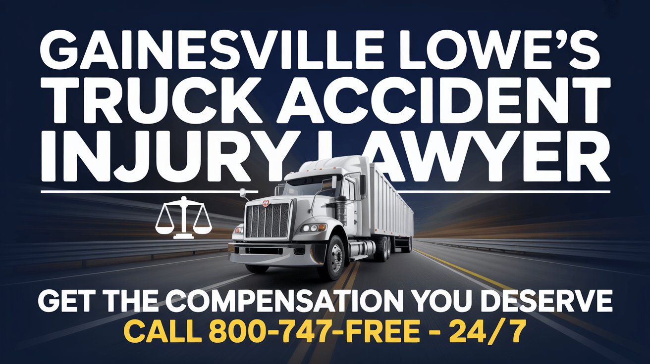 Abogado de lesiones por accidente de camión de Lowe's en Gainesville
