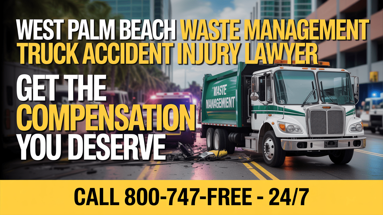 Abogado de lesiones por accidente de camión de gestión de residuos en West Palm Beach