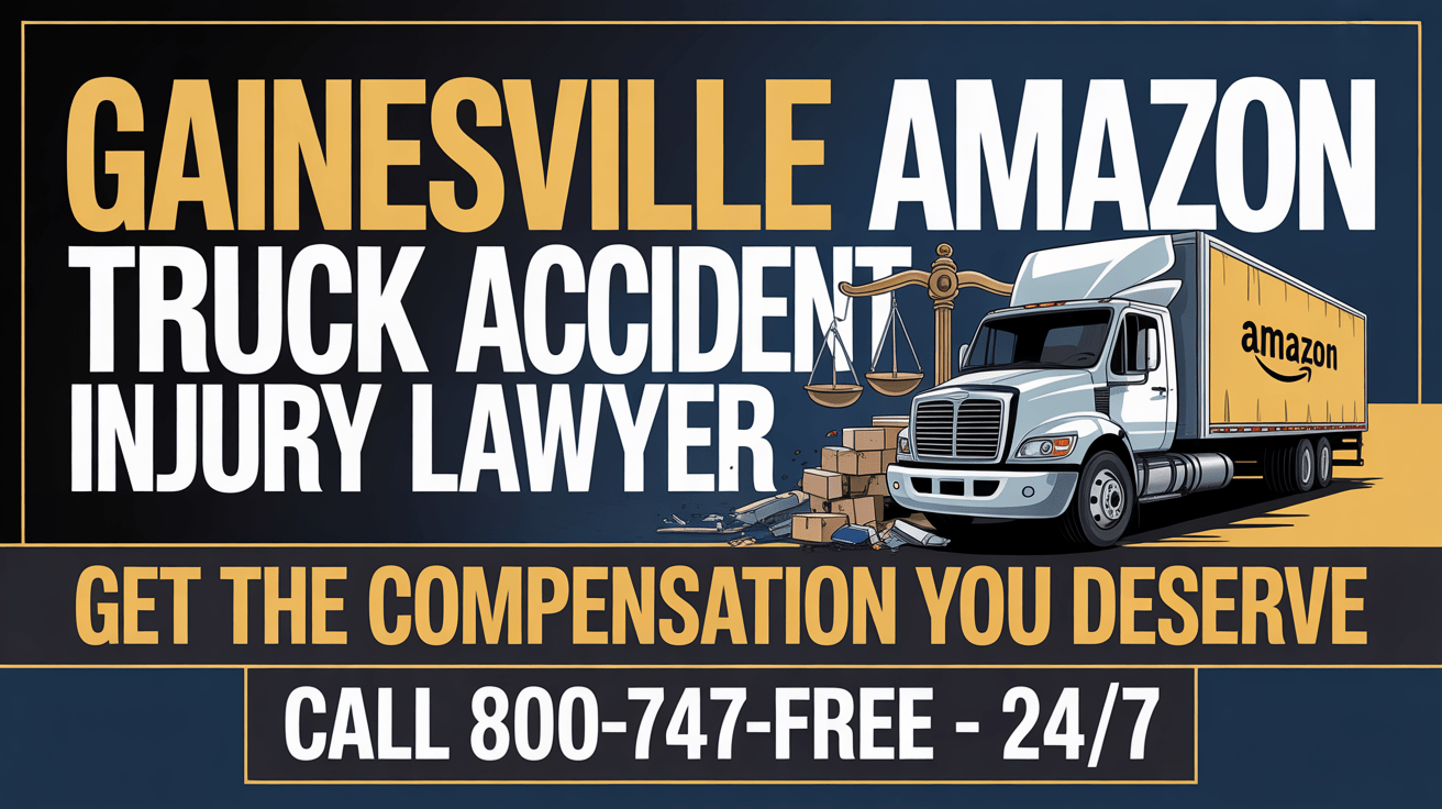Abogado de lesiones por accidente de camión de Amazon en Gainesville