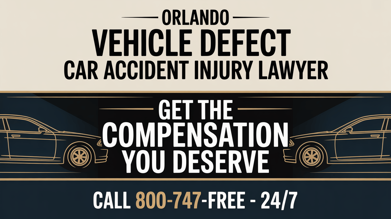 Abogado de lesiones por accidente de automóvil debido a defectos en vehículos en Orlando