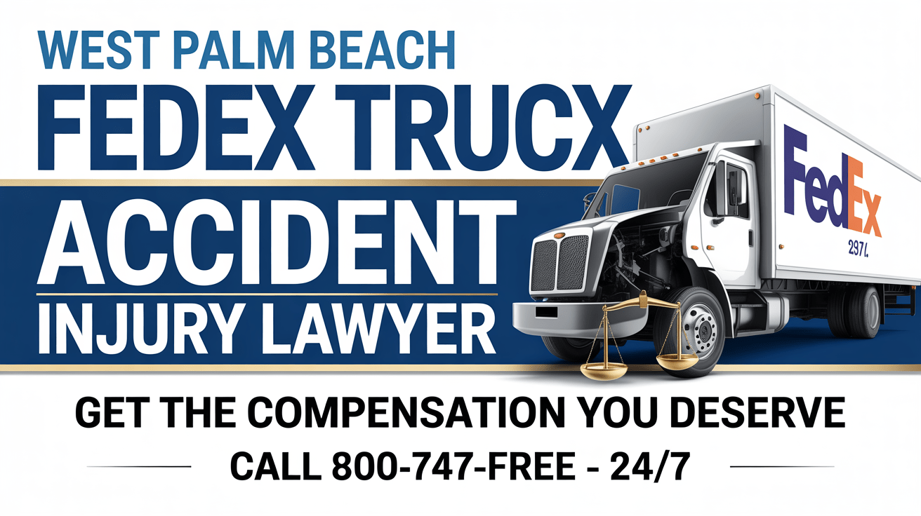 Abogado de lesiones por accidente de camión de FedEx en West Palm Beach