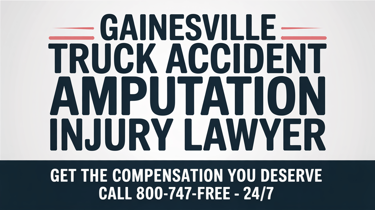 Abogado de lesiones por amputación en accidente de camión en Gainesville
