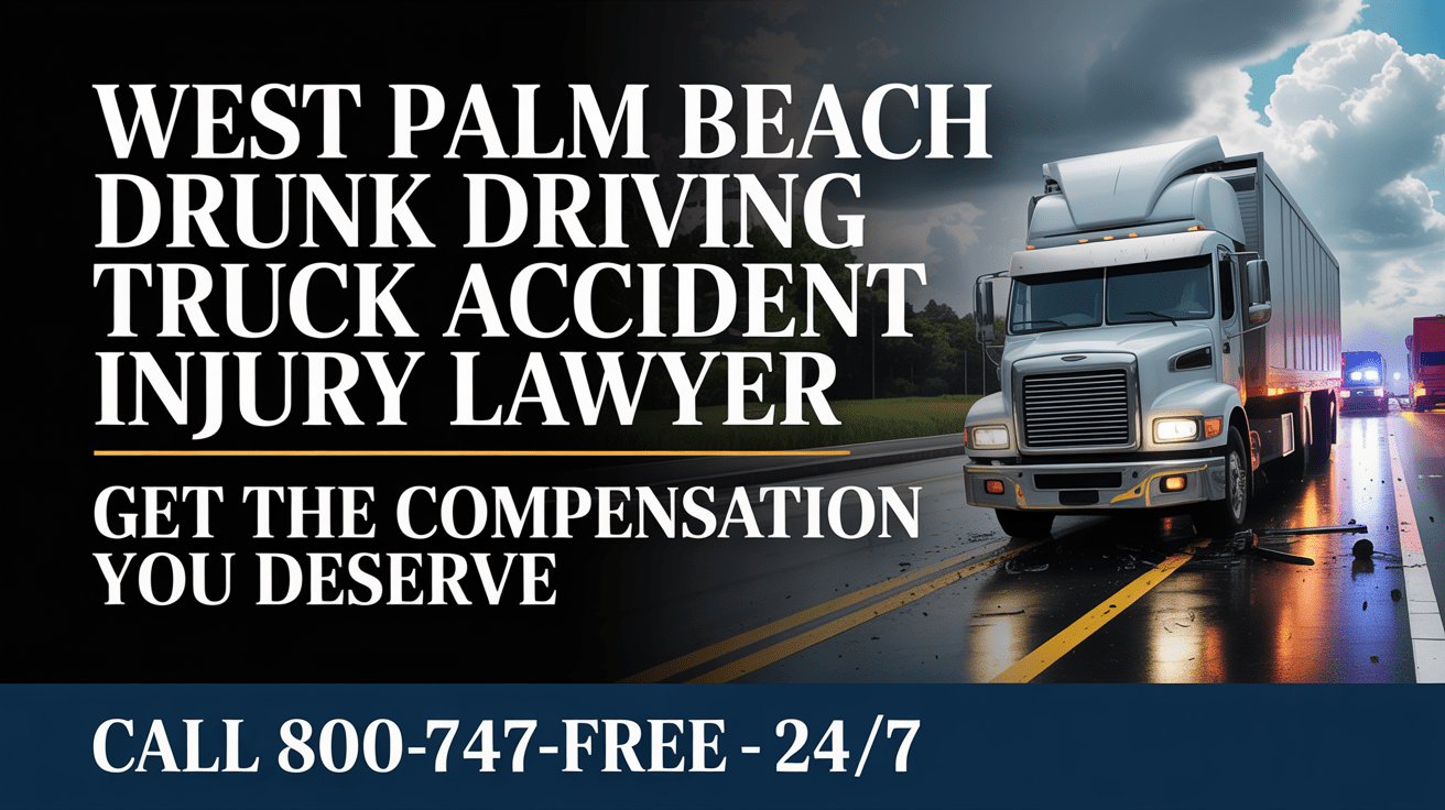 Abogado de lesiones por accidente de camión de conducción ebria en West Palm Beach