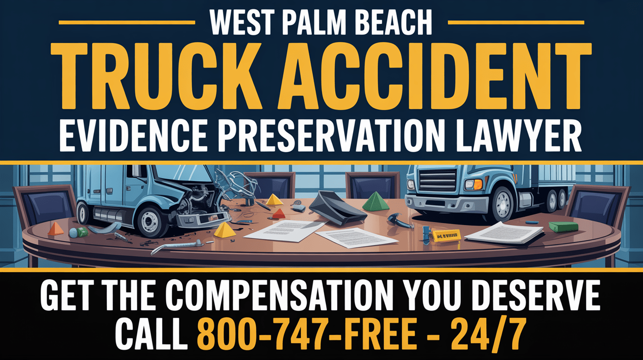 Abogado de Preservación de Pruebas de Accidentes de Camiones en West Palm Beach