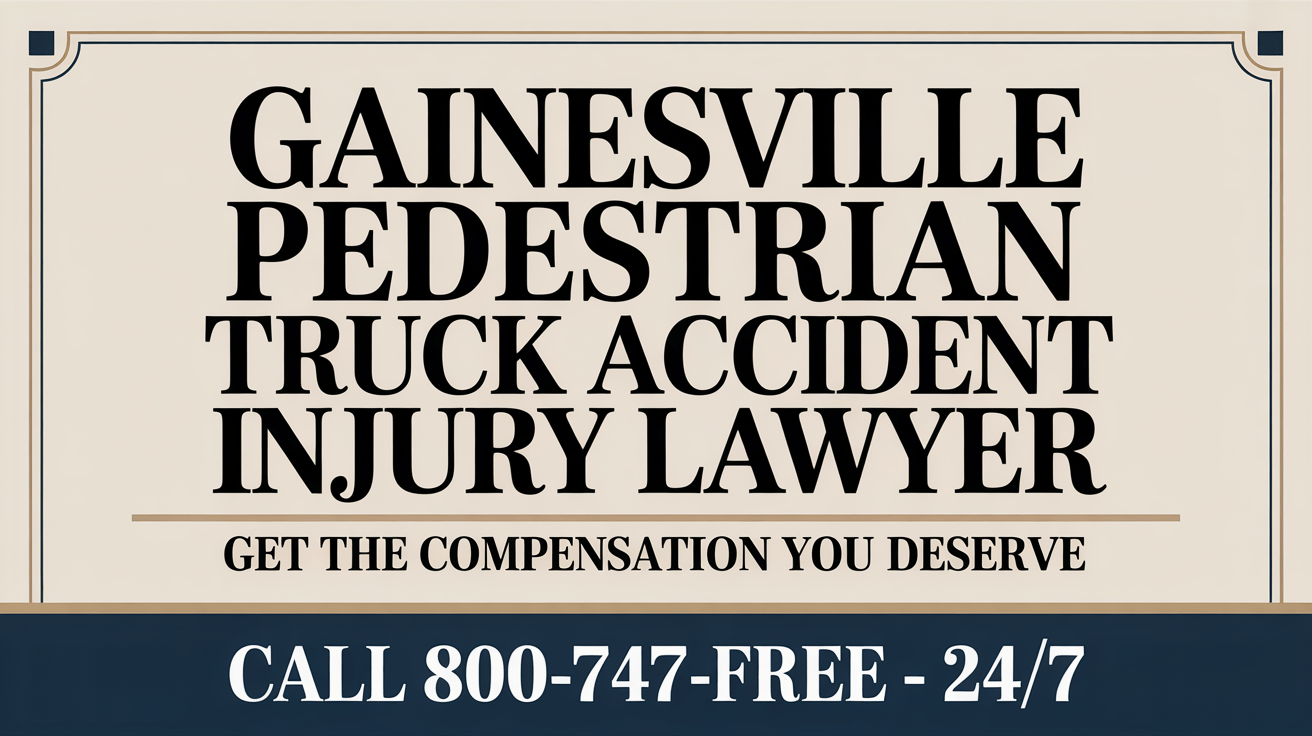 Abogado de Lesiones por Accidentes de Camiones Peatonales en Gainesville