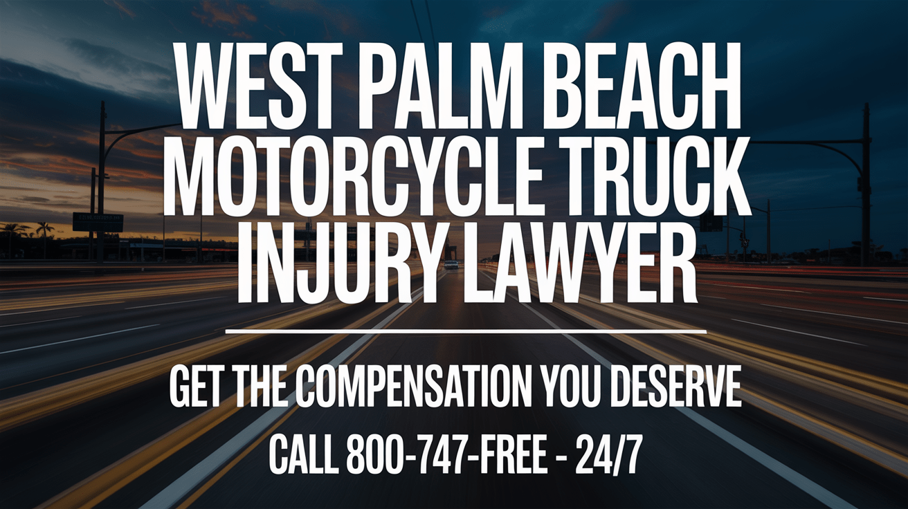 Abogado de lesiones por accidente de camión de motocicleta en West Palm Beach