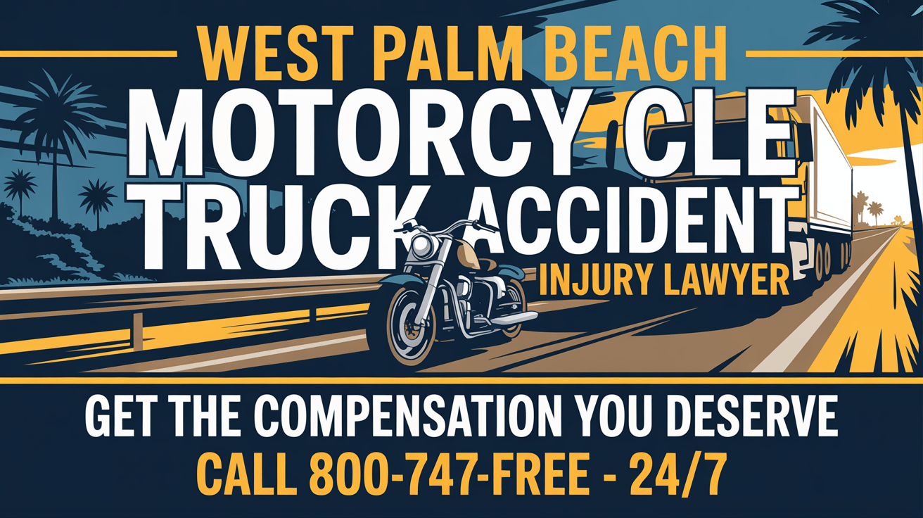 Abogado de lesiones por accidente de motocicleta y camión en West Palm Beach