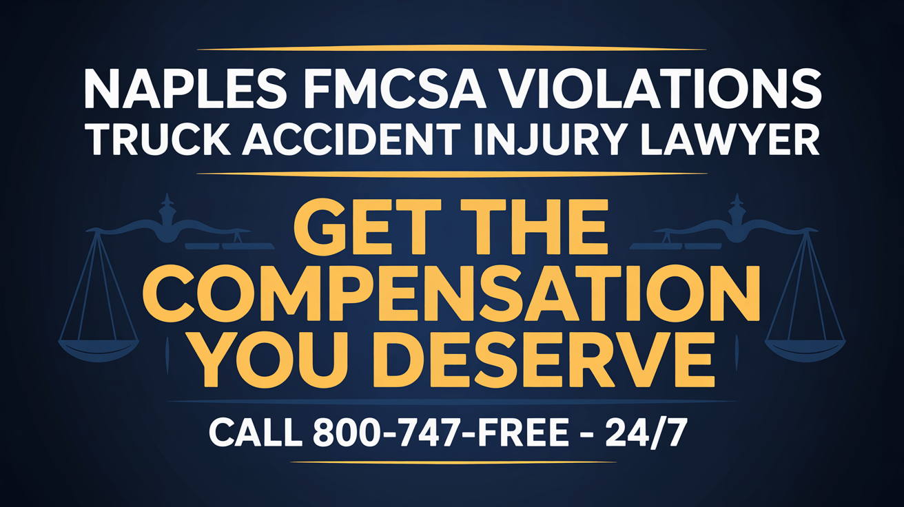 Abogado de lesiones por accidente de camión de violaciones de FMCSA en Nápoles