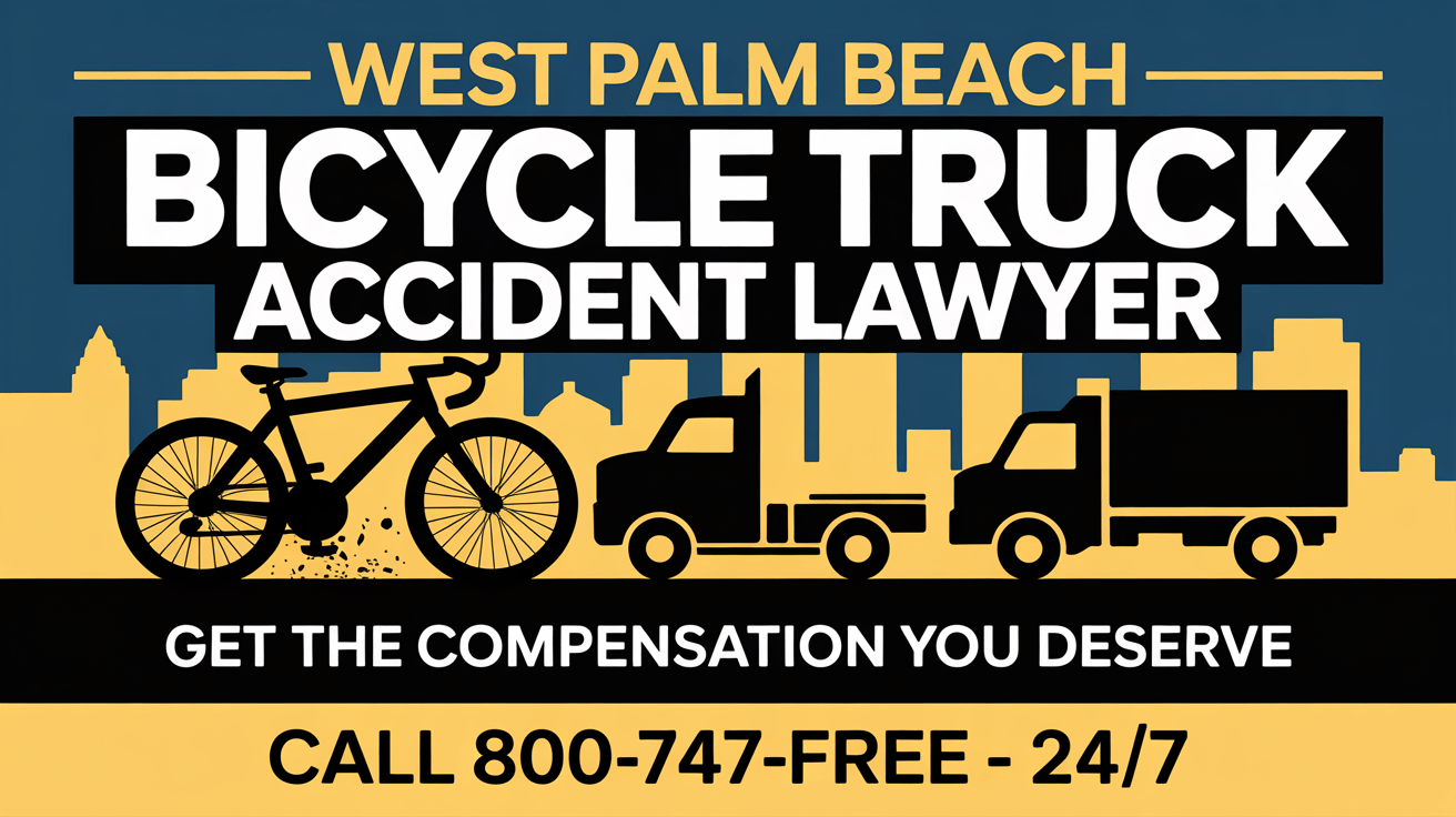 Abogado de lesiones por accidente de camión de bicicleta en West Palm Beach