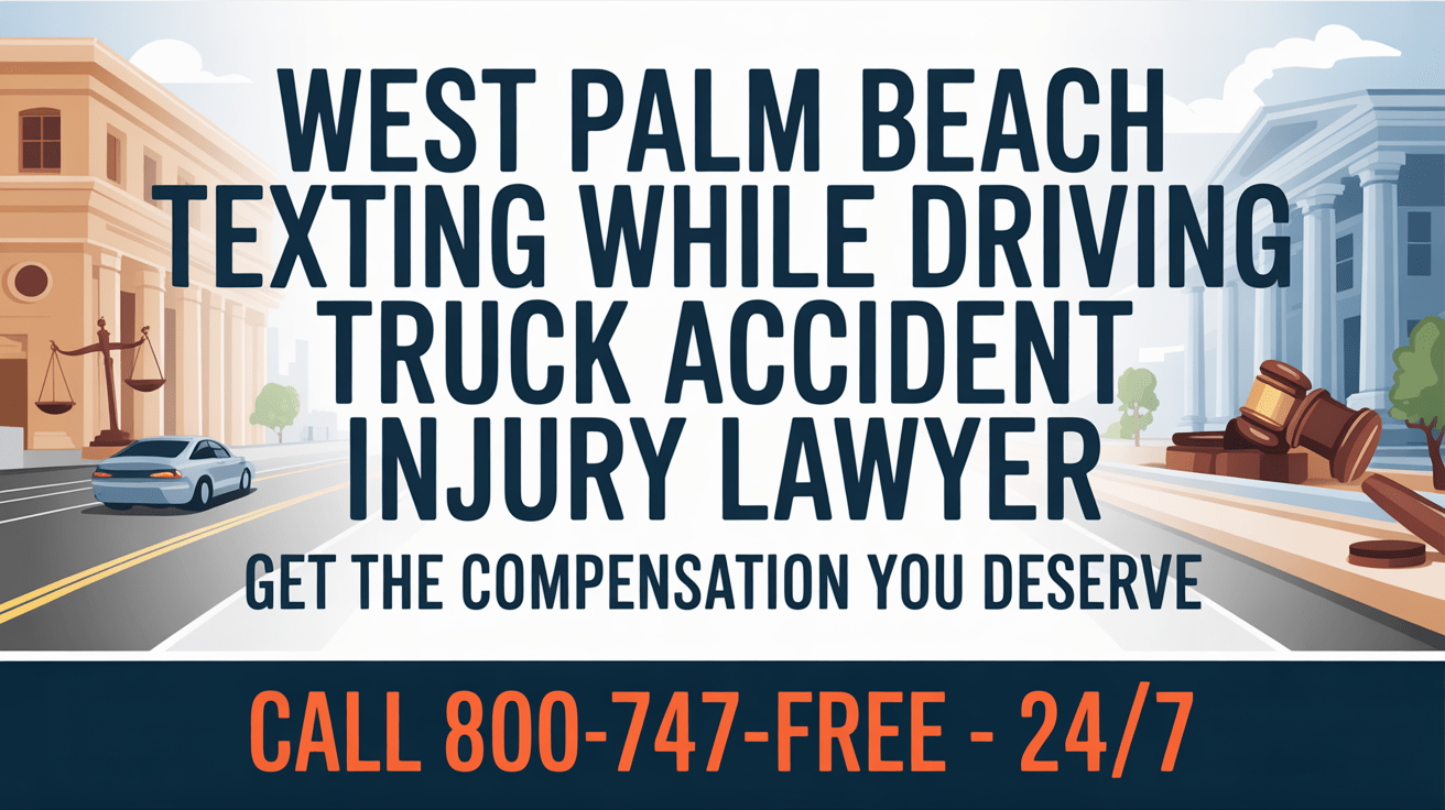 West Palm Beach Texting While Driving Truck Accident Injury Lawyer