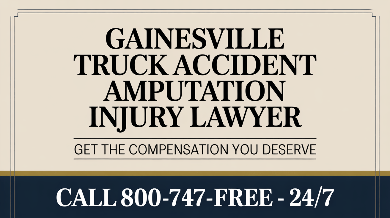 Abogado de lesiones por amputación en accidente de camión en Gainesville