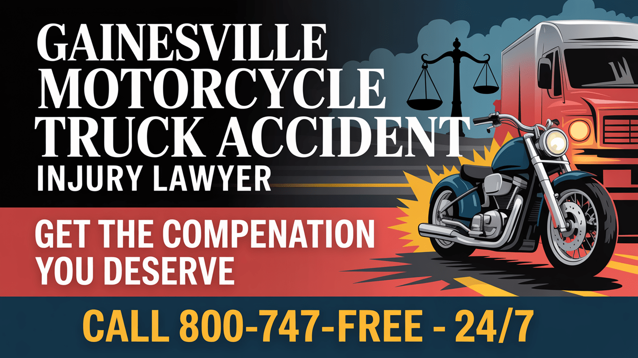 Abogado de Lesiones por Accidente de Motocicleta con Camión en Gainesville