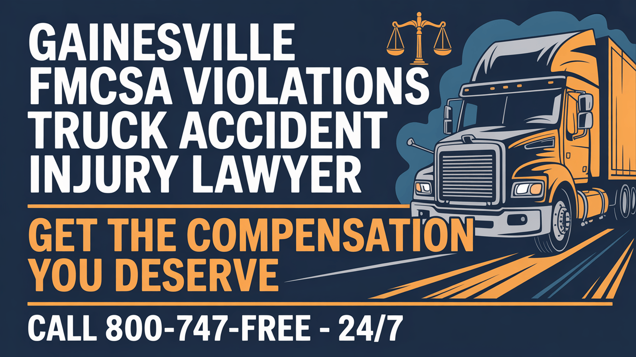 Abogado de Lesiones por Accidentes de Camiones por Violaciones de FMCSA en Gainesville