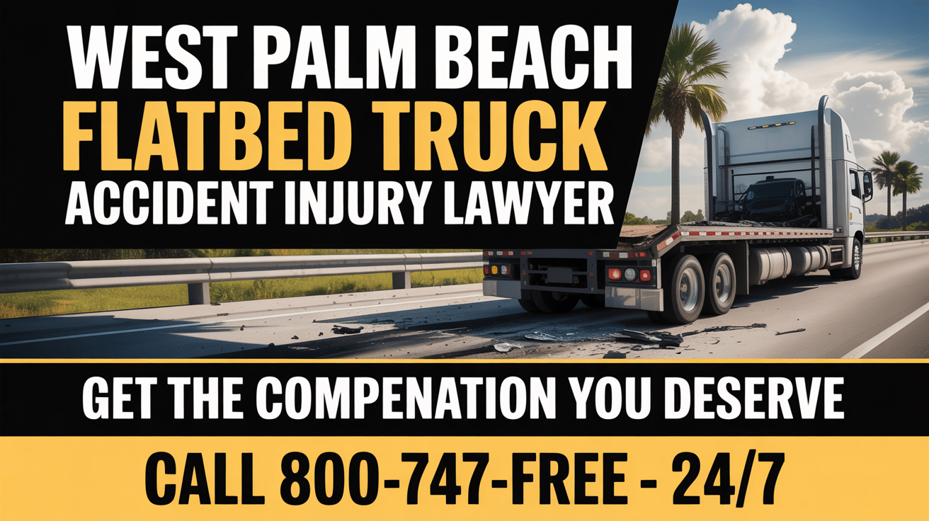 Abogado de lesiones por accidente de camión de plataforma en West Palm Beach