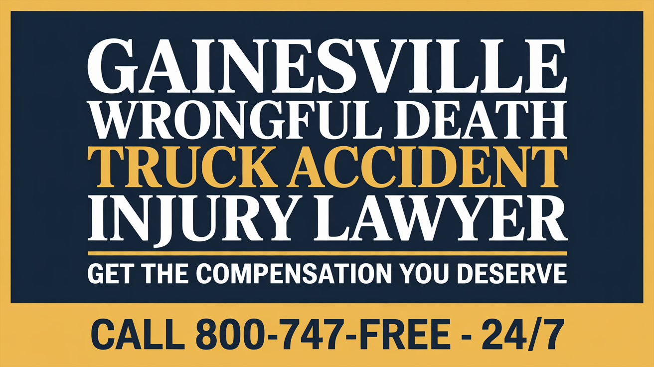 Abogado de lesiones por accidente de camión por muerte injusta en Gainesville