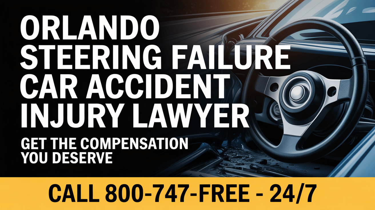 Abogado de lesiones por accidente de coche por fallo en la dirección en Orlando
