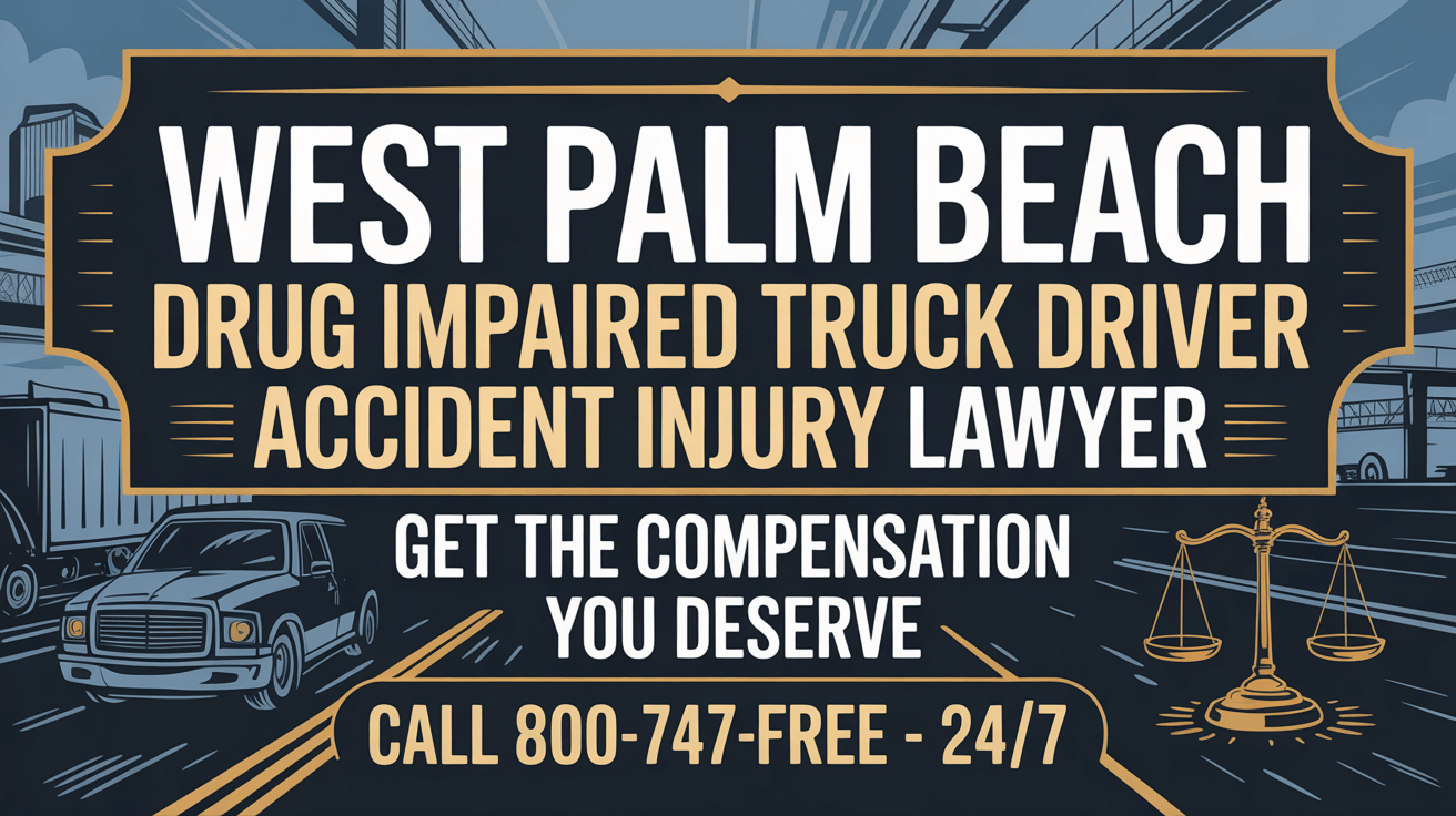 Abogado de lesiones por accidente de camión bajo la influencia de drogas en West Palm Beach